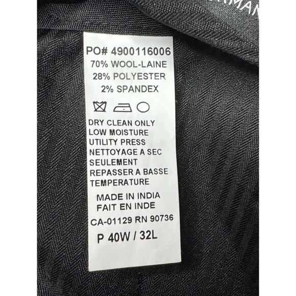 NWT Lauren Ralph Lauren Men's Classic Fit Wool Gray Dress Pants - Size 40x31.5 - Picture 9 of 9